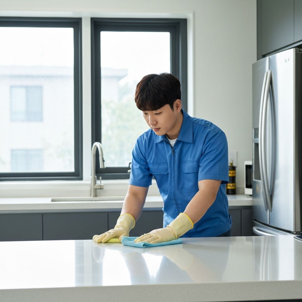 주방 청소 작업